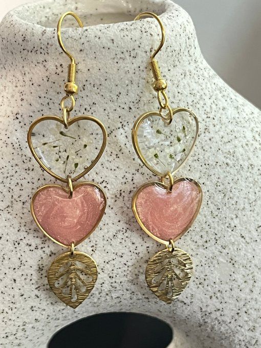 Boucles d'oreilles coeur 