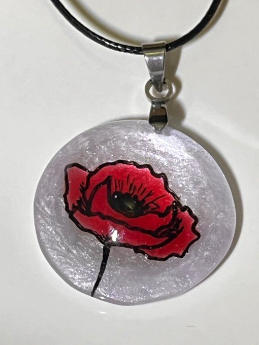 Collier collection coquelicot