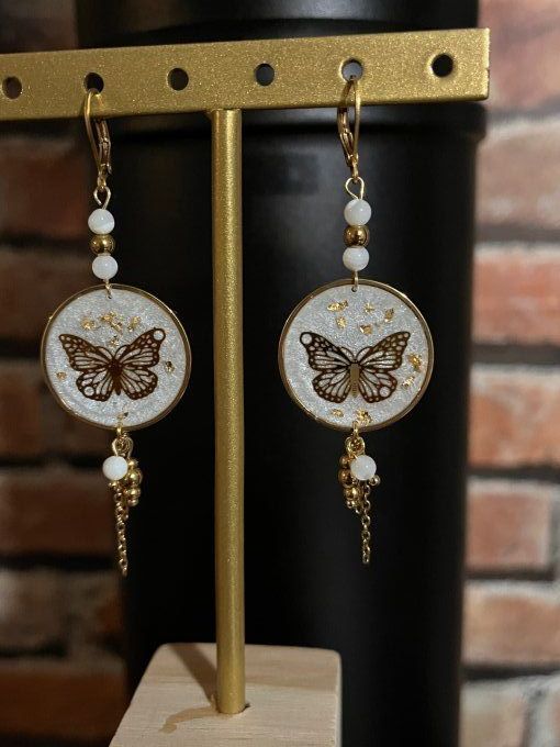 Boucles d'oreilles papillon