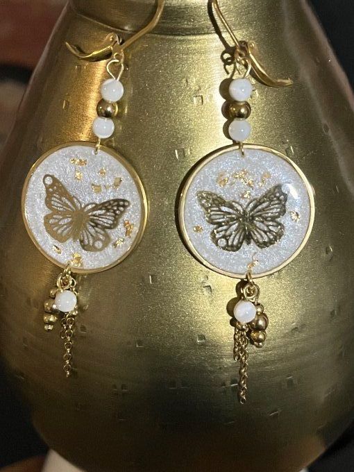 Boucles d'oreilles papillon