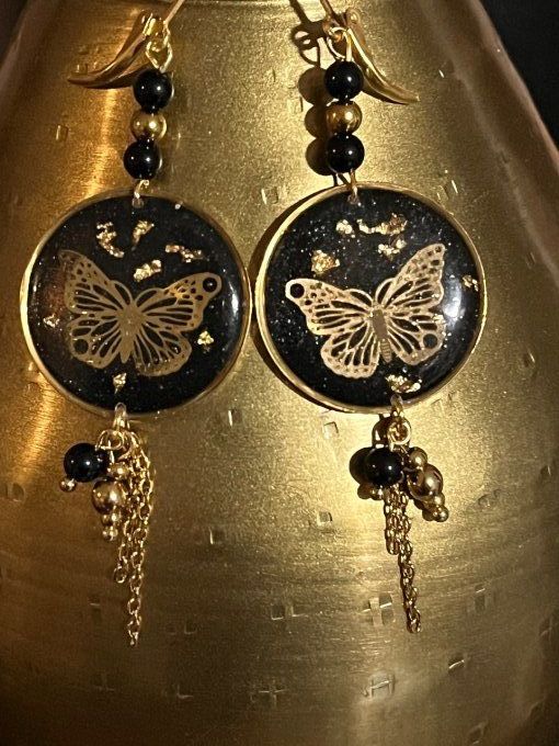 Boucles d'oreilles papillon