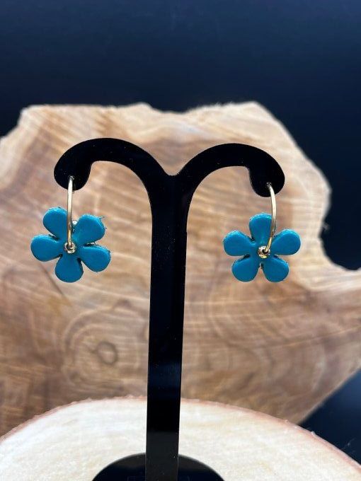 Boucles d'oreilles en cuir et en acier 