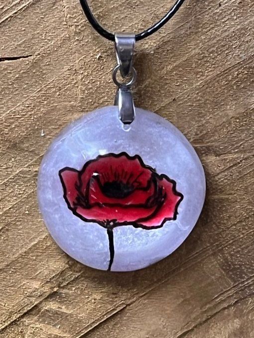 Collier collection coquelicot