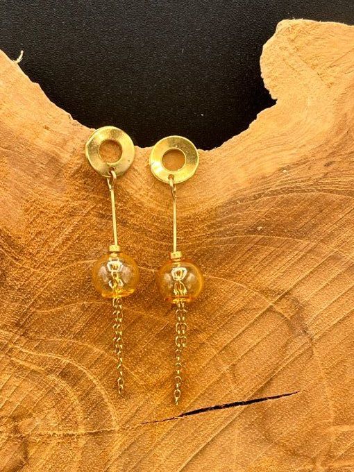 Boucles d'oreilles bulles de verre