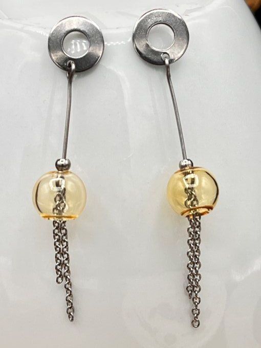 Boucles d'oreilles bulles de verre