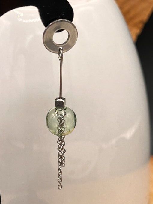 Boucles d'oreilles bulles de verre 