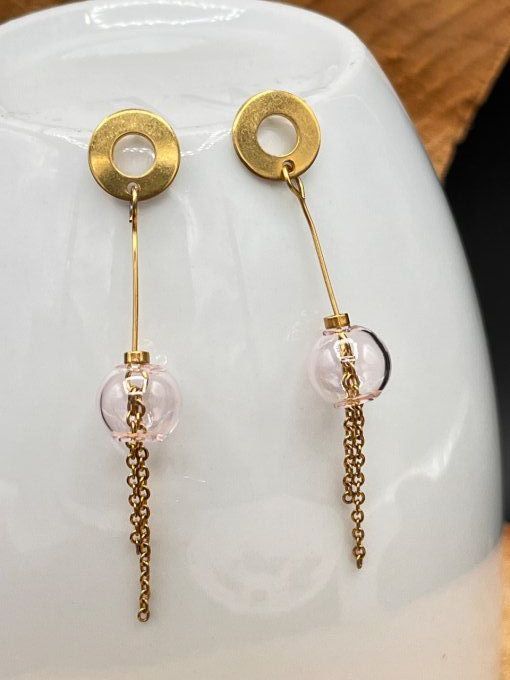 Boucles d'oreilles bulles de verre 